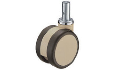 HAMMER CASTER 錘牌 腳輪 705KFA2100-鏈球插入凸臺雙輪聚氨酯車棕色