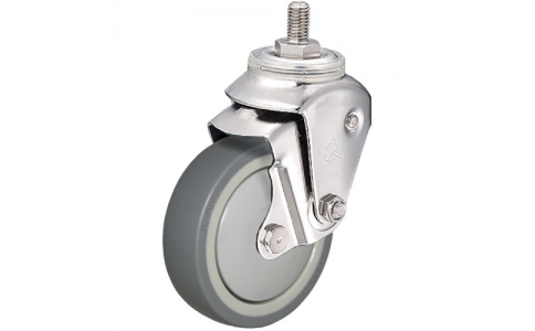 HAMMER CASTER 錘牌 不銹鋼坐墊E螺旋UNF1-2聚氨酯100mm線徑3.2