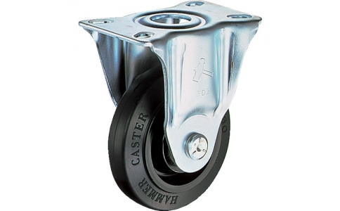 HAMMER CASTER 錘牌 420 SR-FFR100-BAR01-鏈球靜系列固定橡膠車B裝100mm
