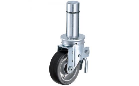 HAMMER CASTER 錘牌 腳輪 5505 SKWRB 100-鏈球腳手架用差込廣橡膠B車