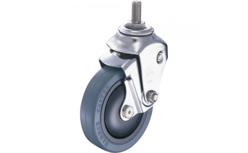 HAMMER CASTER 錘牌 腳輪9940SEA-FR100S 123-鏈球不銹鋼靠墊E螺旋UNF1-2橡膠100mm線徑2.3