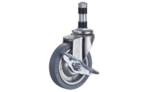 HAMMER CASTER 錘牌 935 SER-FRO125S28-鏈球全不銹鋼靠墊E固定SP橡膠125mm線徑2.8