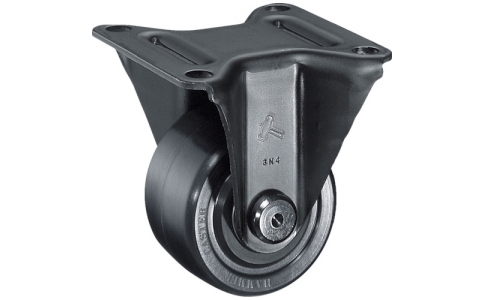 HAMMER CASTER 錘牌 腳輪567SR-NRB 75-鏈球低地板式超重載用固定尼龍車75mm