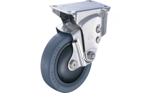 HAMMER CASTER 錘牌 鏈球腳輪 940 SER-FRO100S28-鏈球全不銹鋼靠墊E固定橡膠100mm線徑2.8