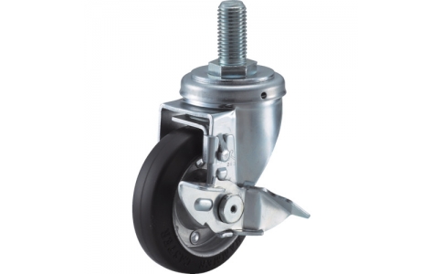 HAMMER CASTER 錘牌 413 SA-R125-BAR01-鏈輪S型螺絲式自由SP付橡膠車125mm M20XP2.5