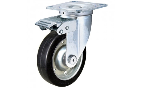 HAMMER CASTER 錘牌 腳輪 420 FASWR 125-鏈球方向限制寬幅橡膠車