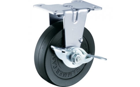 HAMMER CASTER 錘牌 鏈球腳輪 415 ER-R125-BAR01-鏈球E型固定SP付橡膠車125mm