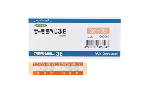 日油技研 NICHIGI 3E-60-日油技研熱標(biāo)簽3點顯示室外對應(yīng)型不可逆性60度（1箱20張裝）