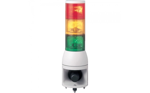 SCHNEIDER 施耐德  UTKAM-24-3RYG 合金系列紅黃綠φ100層疊式燈泡旋轉(zhuǎn)燈 電子音（4音）