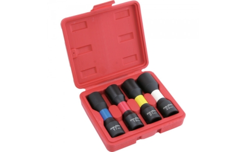 PRO-AUTO 末影工具 IWN-4S 輪螺母專用沖擊插口4套