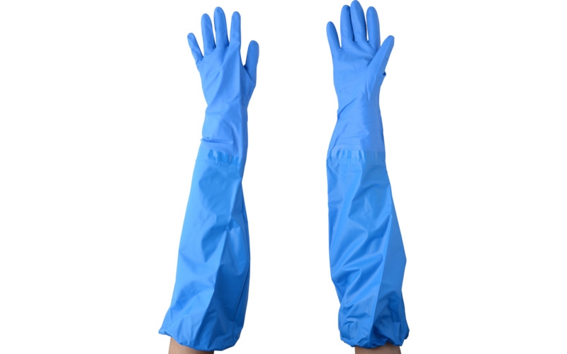 S.T. Corporation 雞仔牌 NO370 BBM-艾絲蒂爾No.370腈耐油中厚藍(lán)色手臂套M